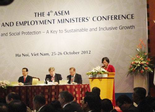 ອັດກອງປະຊຸມລັດຖະມົນຕີ ASEM ກ່ຽວກັບແຮງງານ - ວຽກເຮັດງານທຳຄັ້ງທີ 4